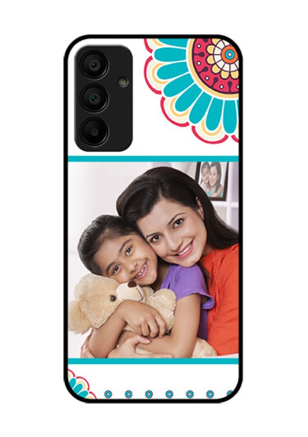 Galaxy M15 5G Custom Glass Phone Case - Flower Design
