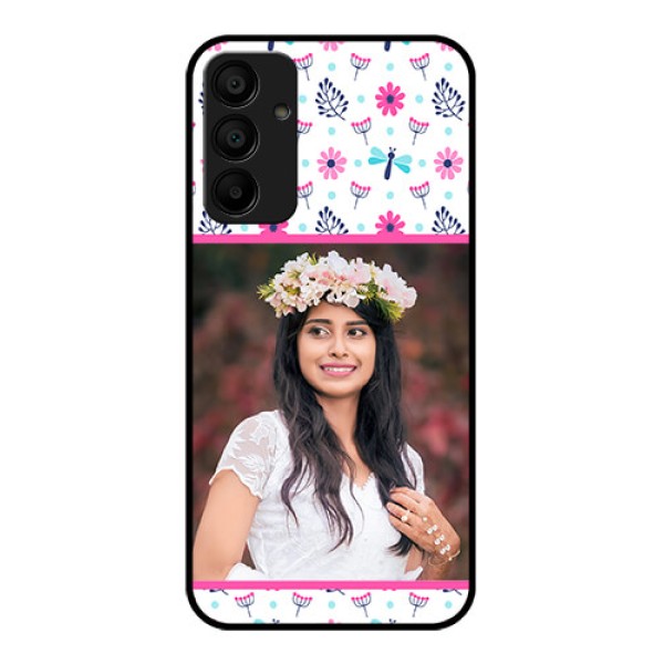 Galaxy M15 5G Custom Glass Phone Case - Colorful Flower Design