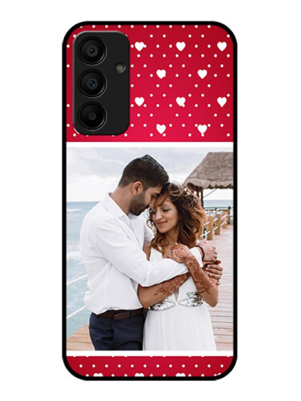 Custom Galaxy M15 5G Custom Glass Phone Case - Hearts Mobile Case Design