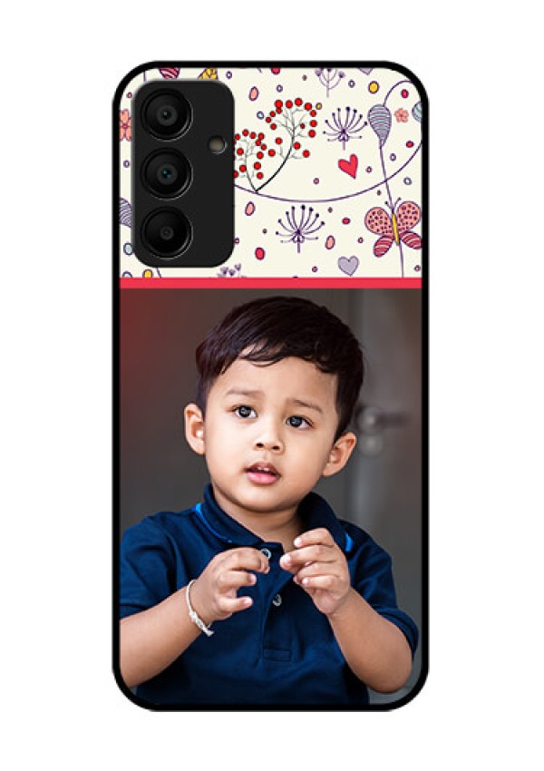 Galaxy M15 5G Custom Glass Phone Case - Premium Floral Design