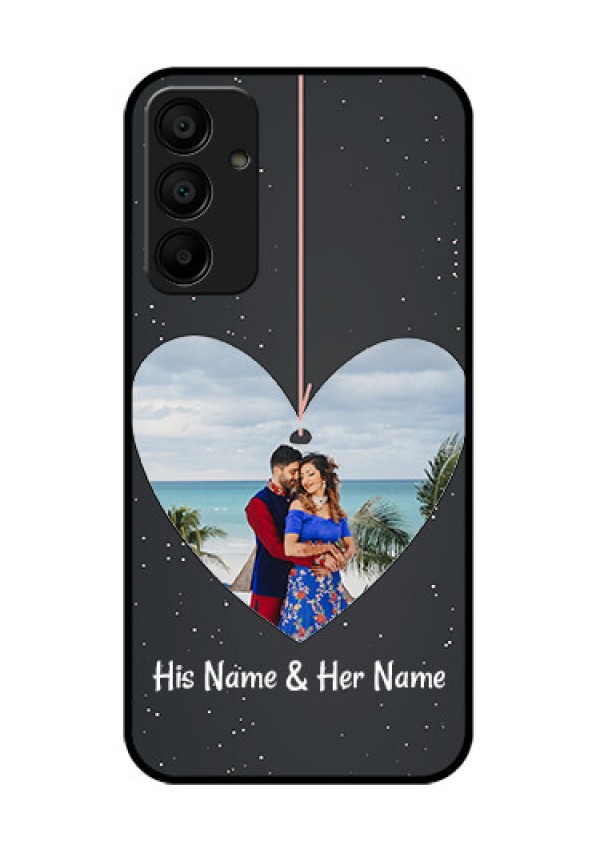 Galaxy M15 5G Custom Glass Phone Case - Hanging Heart Design