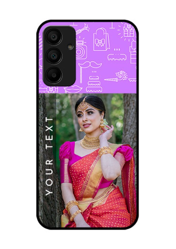 Galaxy M15 5G Custom Glass Phone Case - Birthday Icons Design
