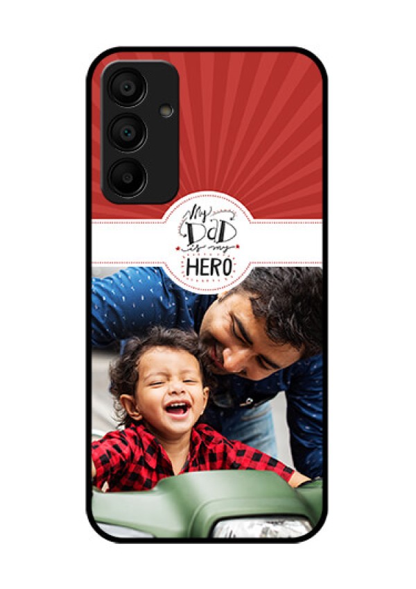 Galaxy M15 5G Custom Glass Phone Case - My Dad Hero Design