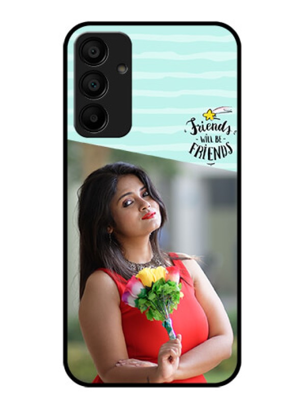 Custom Galaxy M15 5G Custom Glass Phone Case - Friends Picture Icon Design