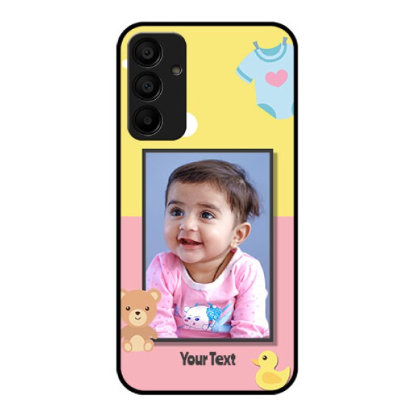 Galaxy M15 5G Custom Glass Phone Case - Kids 2 Color Design
