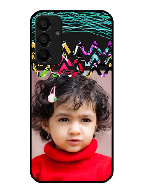 Custom Galaxy M15 5G Custom Glass Phone Case - Neon Abstract Design