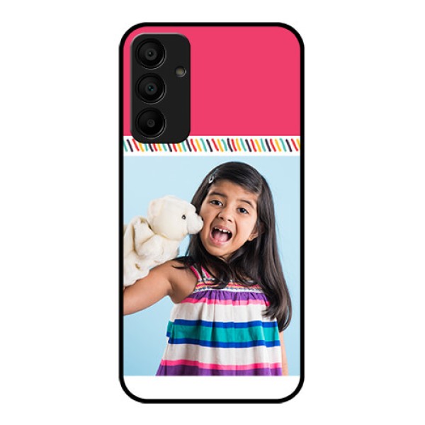 Galaxy M15 5G Custom Glass Phone Case - Line Art Design