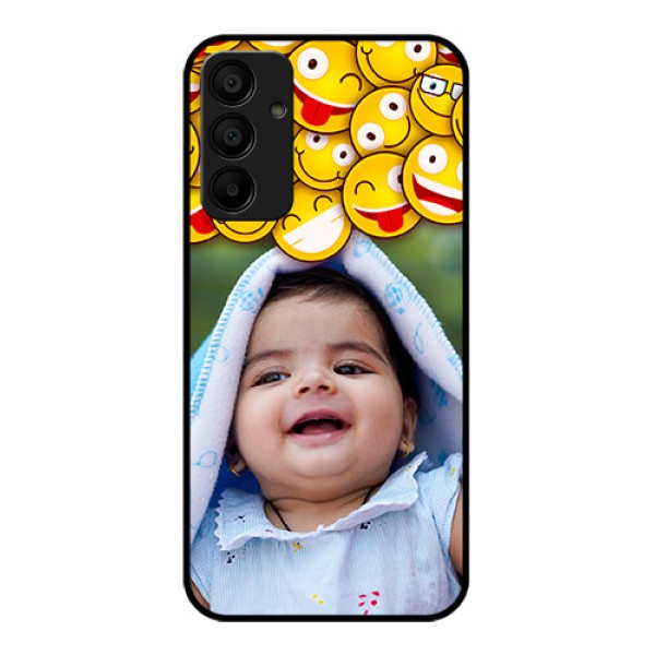 Galaxy M15 5G Custom Glass Phone Case - With Smiley Emoji Design