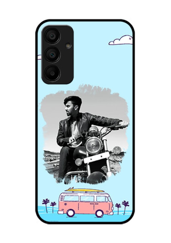 Galaxy M15 5G Custom Glass Phone Case - Travel & Adventure Design