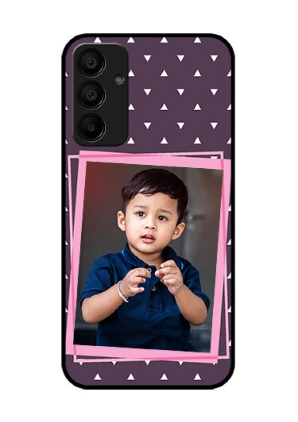 Galaxy M15 5G Custom Glass Phone Case - Triangle Pattern Dotted Design