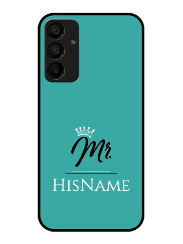 Custom Galaxy M15 5G Custom Glass Phone Case - Mr With Name Design