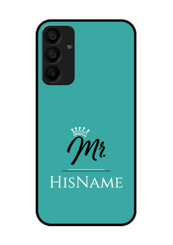 Galaxy M15 5G Custom Glass Phone Case - Mr With Name Design