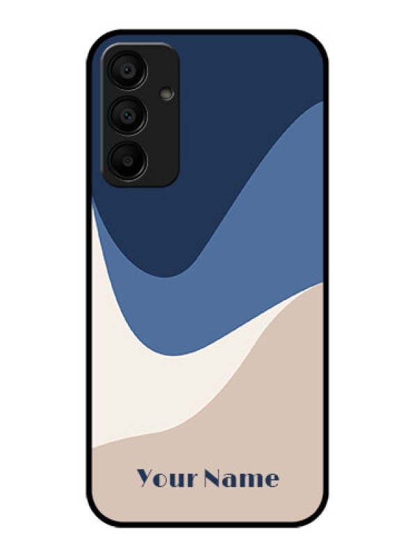 Custom Galaxy M15 5G Custom Glass Phone Case - Abstract Drip Art Design