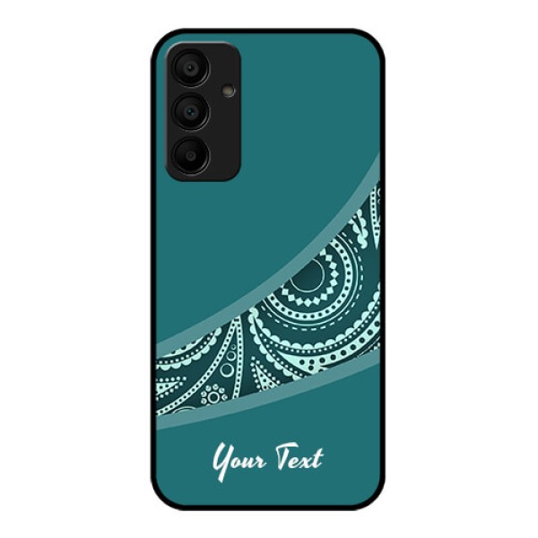 Galaxy M15 5G Custom Glass Phone Case - Semi Visible Floral Design