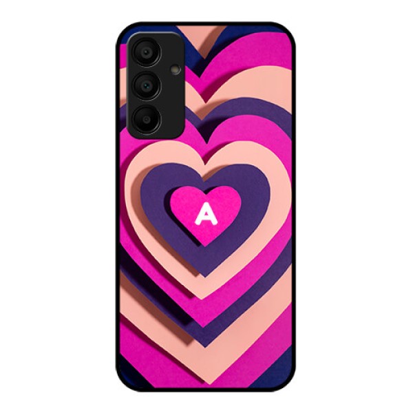 Galaxy M15 5G Custom Glass Phone Case - Cute Heart Pattern Design
