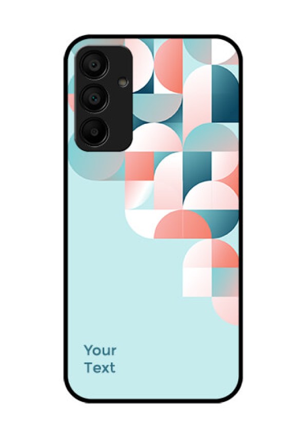 Galaxy M15 5G Custom Glass Phone Case - Stylish Semi - Circle Pattern Design