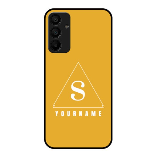 Galaxy M15 5G Custom Glass Phone Case - Simple Triangle Design Galaxy M15 5G Custom Glass Phone Case - Simple Triangle Design