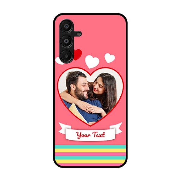 Galaxy M16 5G Custom Glass Phone Case - Love Shapes Doodle Design