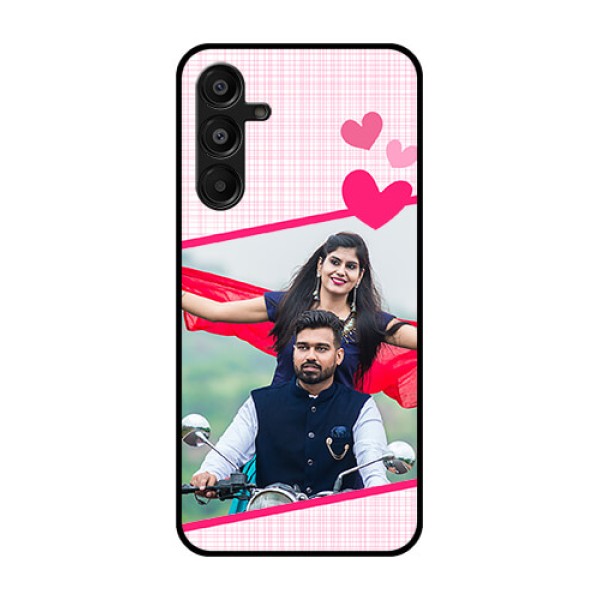 Galaxy M16 5G Custom Glass Phone Case - Love Shape Heart Design Galaxy M16 5G Custom Glass Phone Case - Love Shape Heart Design