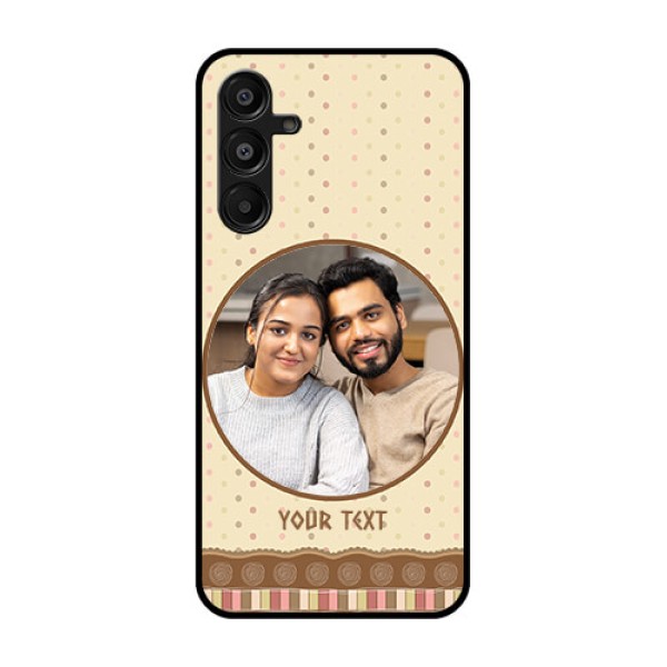 Galaxy M16 5G Custom Glass Phone Case - Brown Dotted Mobile Case Design Galaxy M16 5G Custom Glass Phone Case - Brown Dotted Mobile Case Design