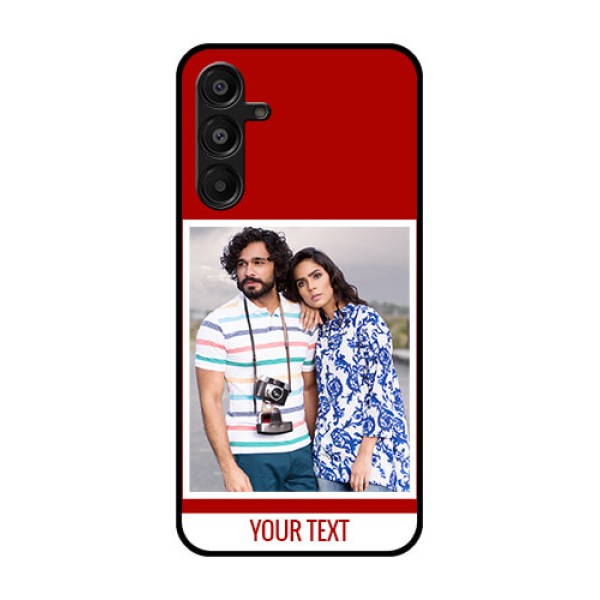 Galaxy M16 5G Custom Glass Phone Case - Red Color Design