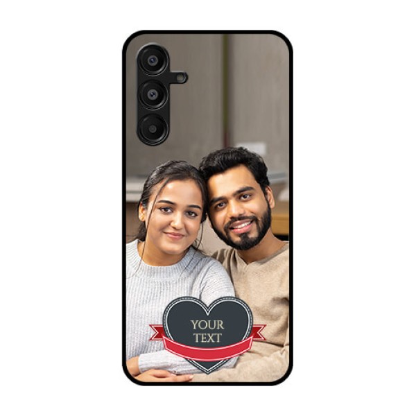 Galaxy M16 5G Custom Glass Phone Case - Just Married Couple Design Galaxy M16 5G Custom Glass Phone Case - Just Married Couple Design