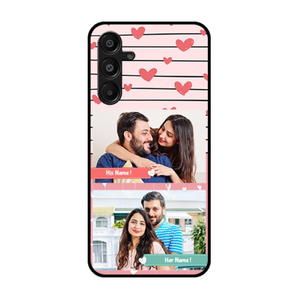 Galaxy M16 5G Custom Glass Phone Case - Photo With Heart Design