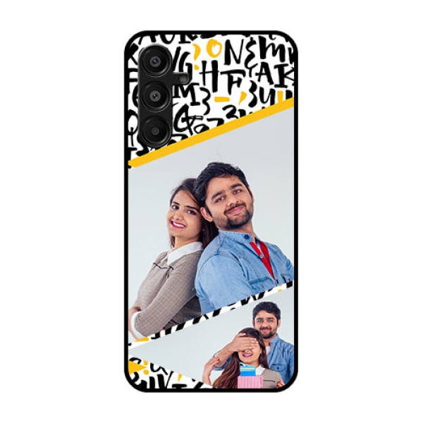Galaxy M16 5G Custom Glass Phone Case - Letters Pattern Design