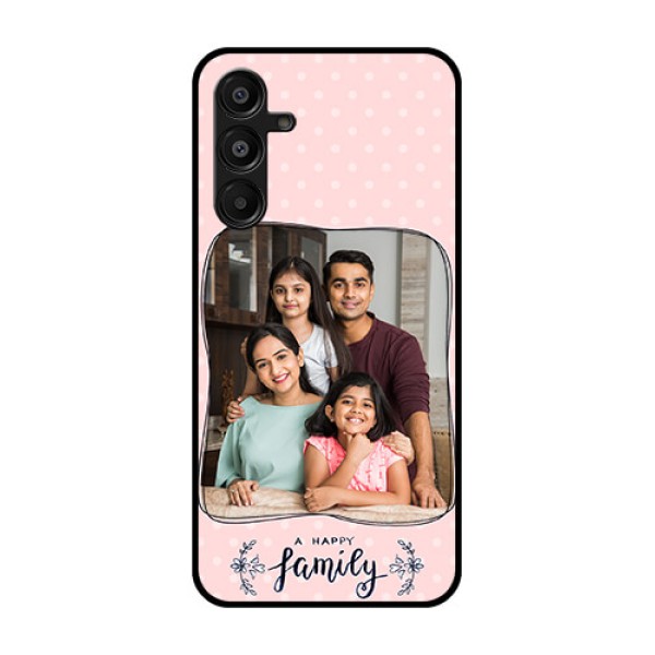 Galaxy M16 5G Custom Glass Phone Case - Family With Dots Design Galaxy M16 5G Custom Glass Phone Case - Family With Dots Design