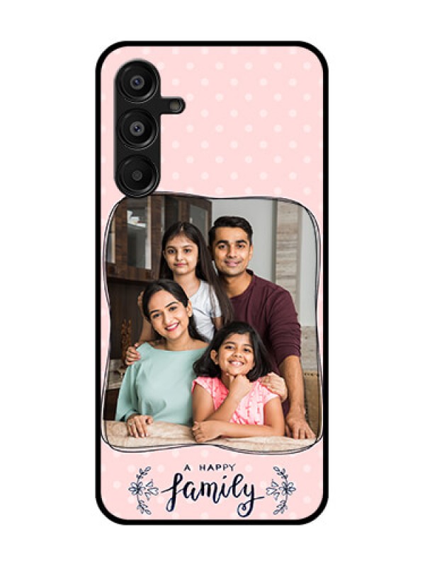 Custom Galaxy M16 5G Custom Glass Phone Case - Family With Dots Design