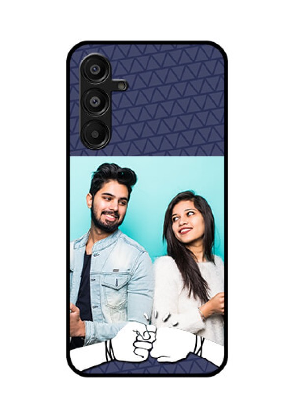 Galaxy M16 5G Custom Glass Phone Case - With Best Friends Design