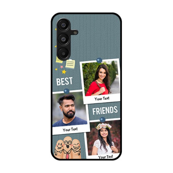 Galaxy M16 5G Custom Glass Phone Case - Sticky Frames And Friendship Design Galaxy M16 5G Custom Glass Phone Case - Sticky Frames And Friendship Design