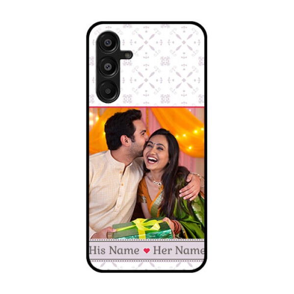 Galaxy M16 5G Custom Glass Phone Case - With Photo And Ethnic Design Galaxy M16 5G Custom Glass Phone Case - With Photo And Ethnic Design