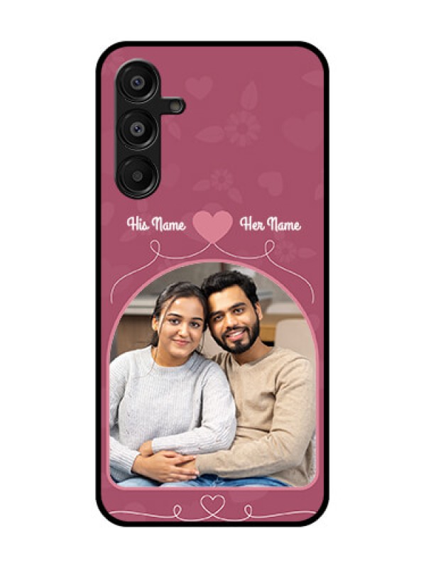 Custom Galaxy M16 5G Custom Glass Phone Case - Love Floral Design