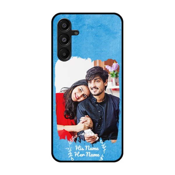 Galaxy M16 5G Custom Glass Phone Case - Blue Color Vintage Design