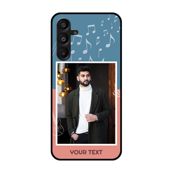 Galaxy M16 5G Custom Glass Phone Case - With Color Musical Note Design Galaxy M16 5G Custom Glass Phone Case - With Color Musical Note Design