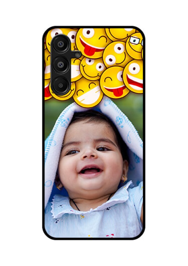 Galaxy M16 5G Custom Glass Phone Case - With Smiley Emoji Design