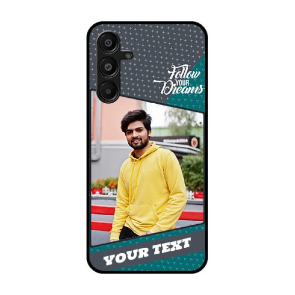 Galaxy M16 5G Custom Glass Phone Case - Background Pattern Design With Quote Galaxy M16 5G Custom Glass Phone Case - Background Pattern Design With Quote
