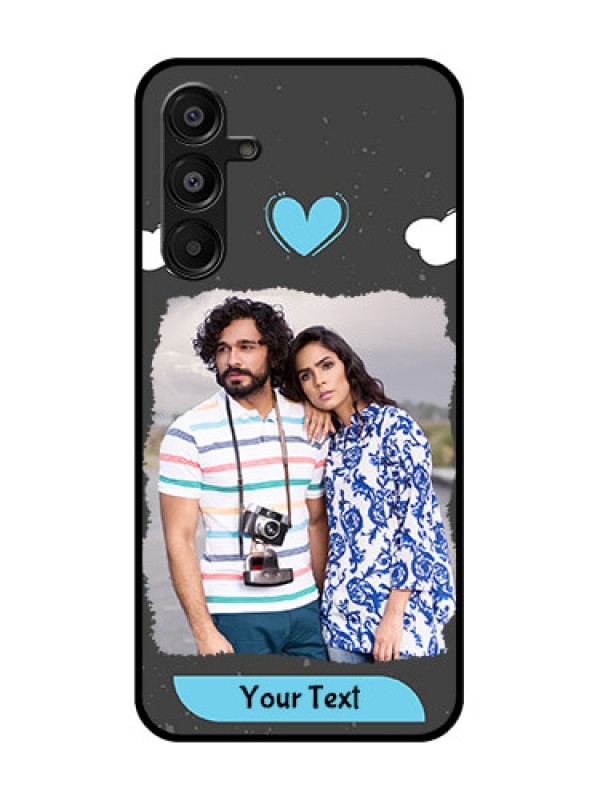 Custom Galaxy M16 5G Custom Glass Phone Case - Splashes With Love Doodles Design