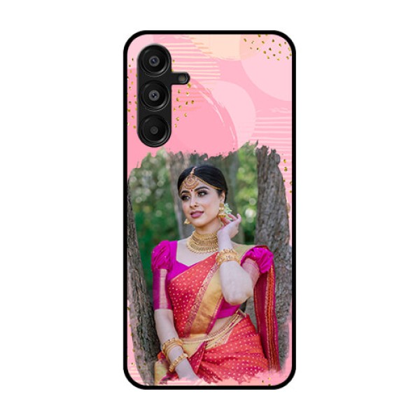 Galaxy M16 5G Custom Glass Phone Case - Gold Glitter Splash Design Galaxy M16 5G Custom Glass Phone Case - Gold Glitter Splash Design