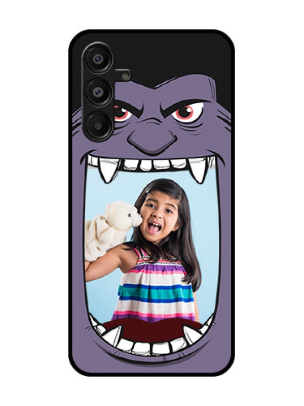 Custom Galaxy M16 5G Custom Glass Phone Case - Angry Monster Design