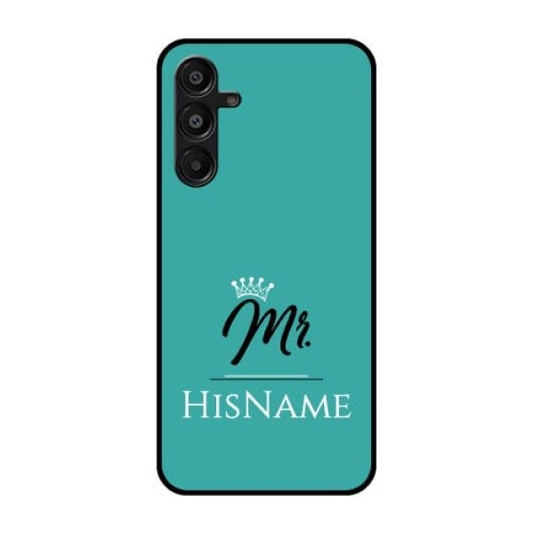 Galaxy M16 5G Custom Glass Phone Case - Mr With Name Design