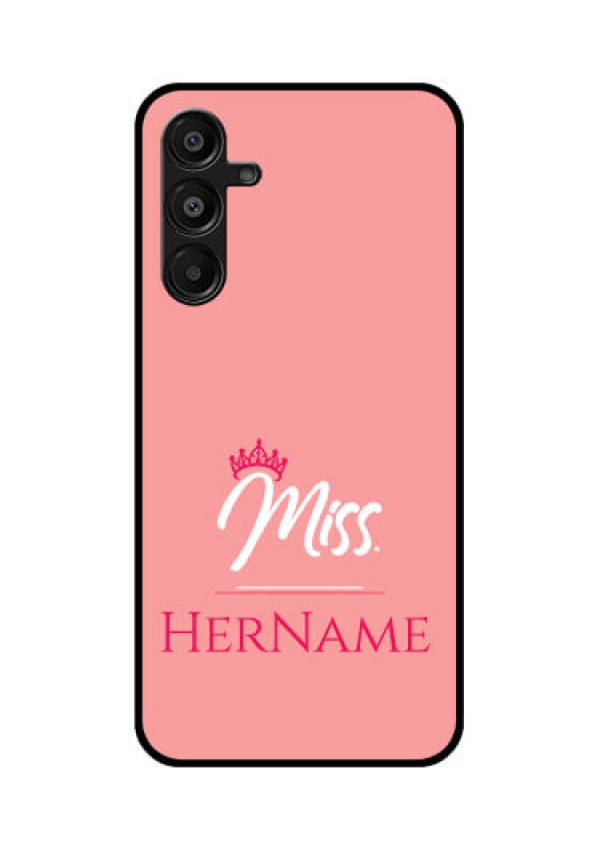 Galaxy M16 5G Custom Glass Phone Case - Mrs With Name Design