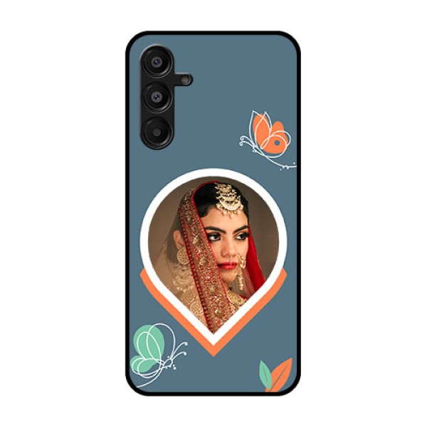 Galaxy M16 5G Custom Glass Phone Case - Droplet Butterflies Design