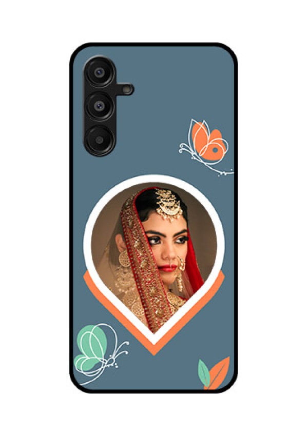 Galaxy M16 5G Custom Glass Phone Case - Droplet Butterflies Design