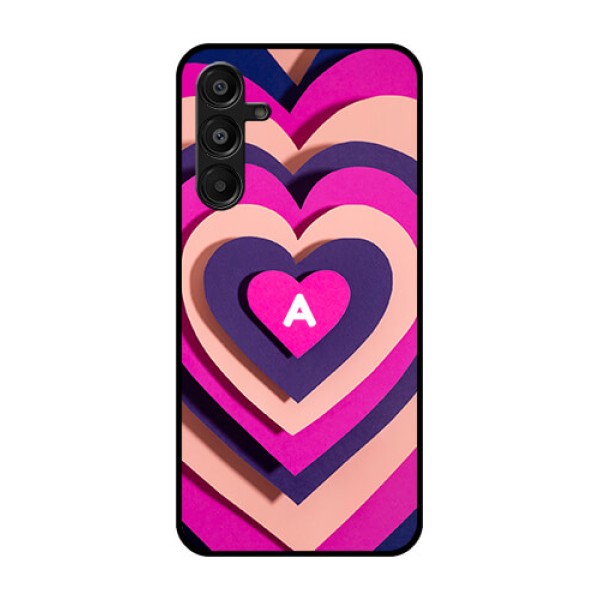 Galaxy M16 5G Custom Glass Phone Case - Cute Heart Pattern Design