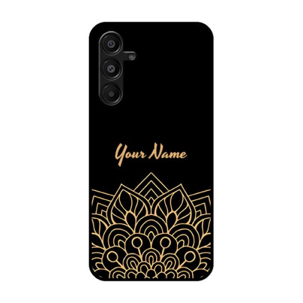 Galaxy M16 5G Custom Glass Phone Case - Golden Mandala Design