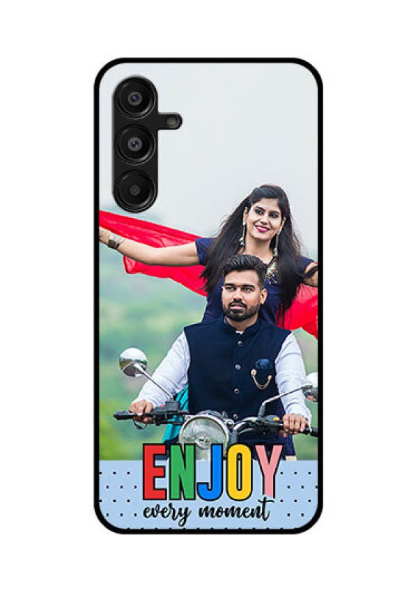Galaxy M16 5G Custom Glass Phone Case - Enjoy Every Moment Design