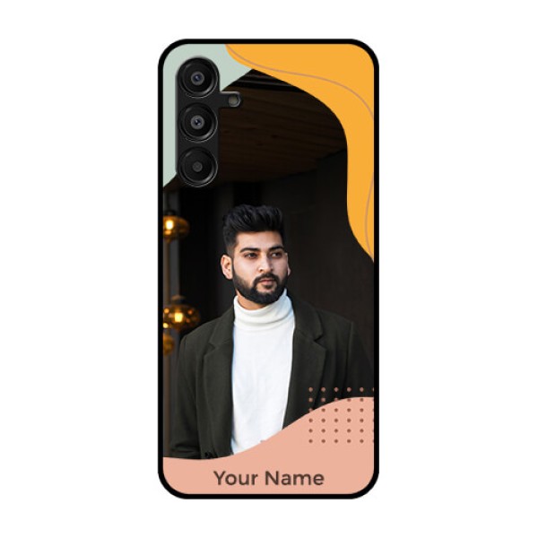 Galaxy M16 5G Custom Glass Phone Case - Tri - Coloured Overlay Design Galaxy M16 5G Custom Glass Phone Case - Tri - Coloured Overlay Design