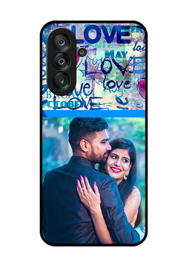 Samsung Galaxy M17 5G Custom Glass Phone Case - Colorful Love Design